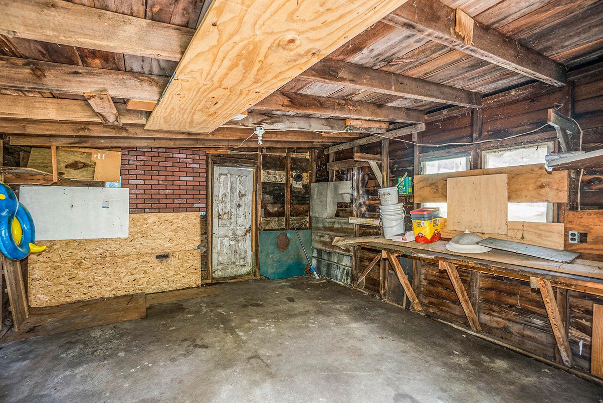 Interior, Stone Walls, Wooden Beams