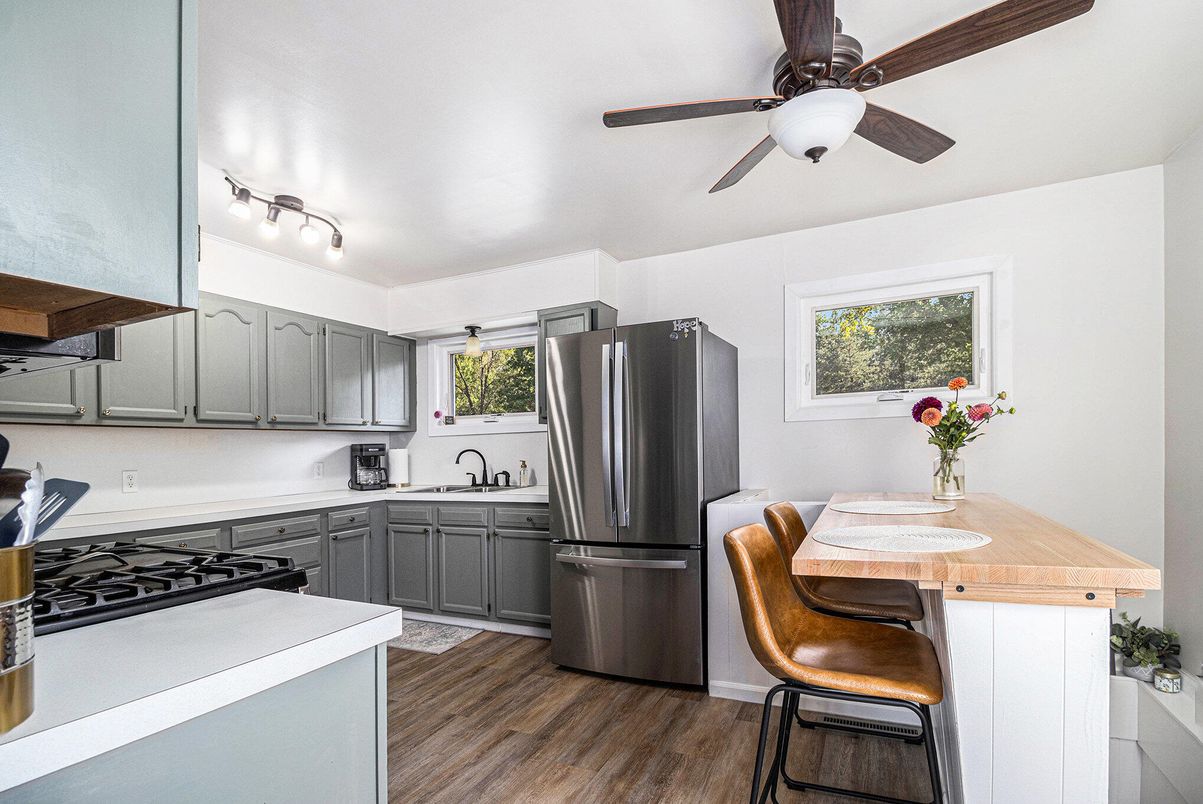 Interior, Kitchen, Wood Texture Flooring