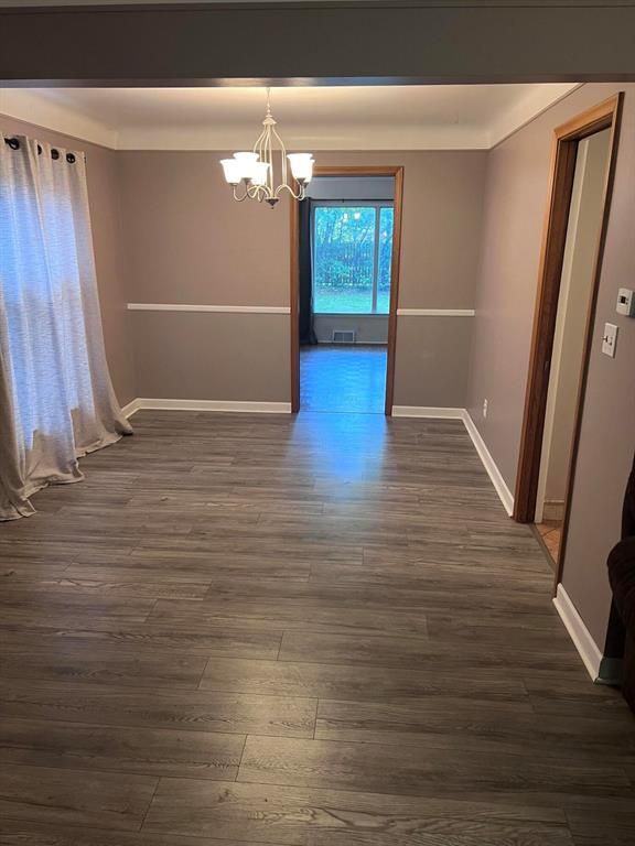 Chandelier, Empty room, Interior, Wood Texture Flooring