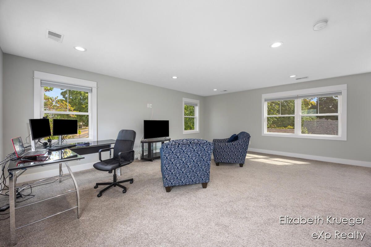 Home Office, Interior, Recessed Lighting