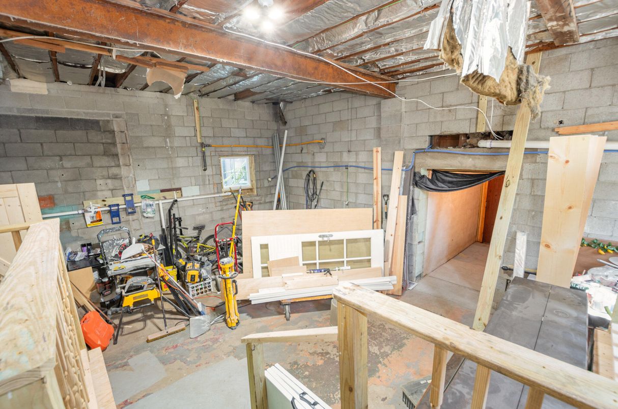 Interior, Stone Walls, Wooden Beams