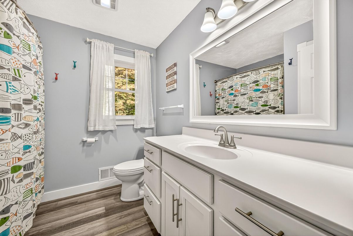 Bathroom, Interior, Wood Texture Flooring