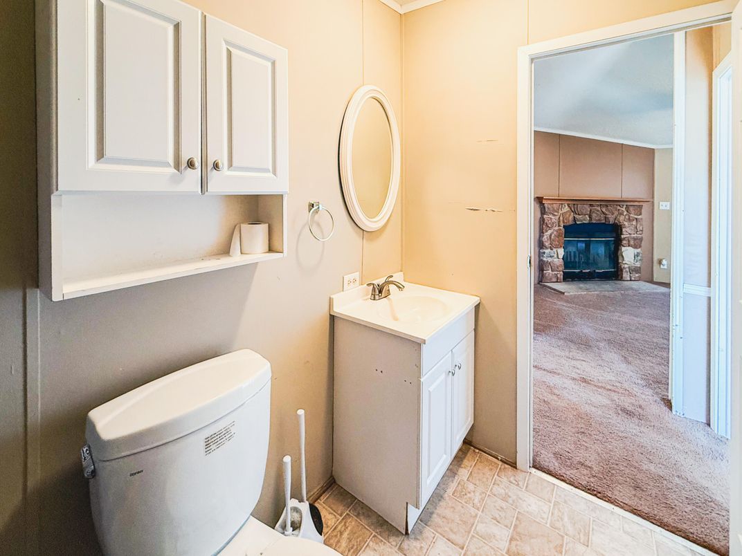 Bathroom, Fireplace, Interior