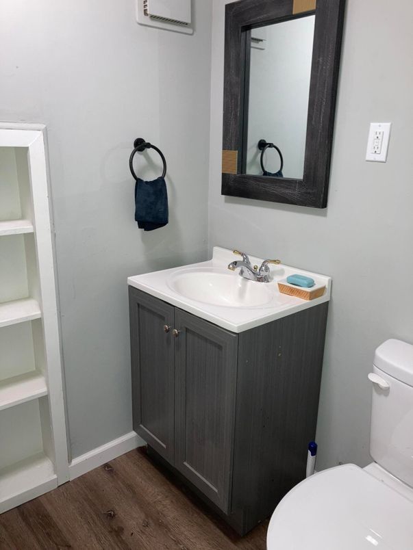 Bathroom, Interior, Wood Texture Flooring