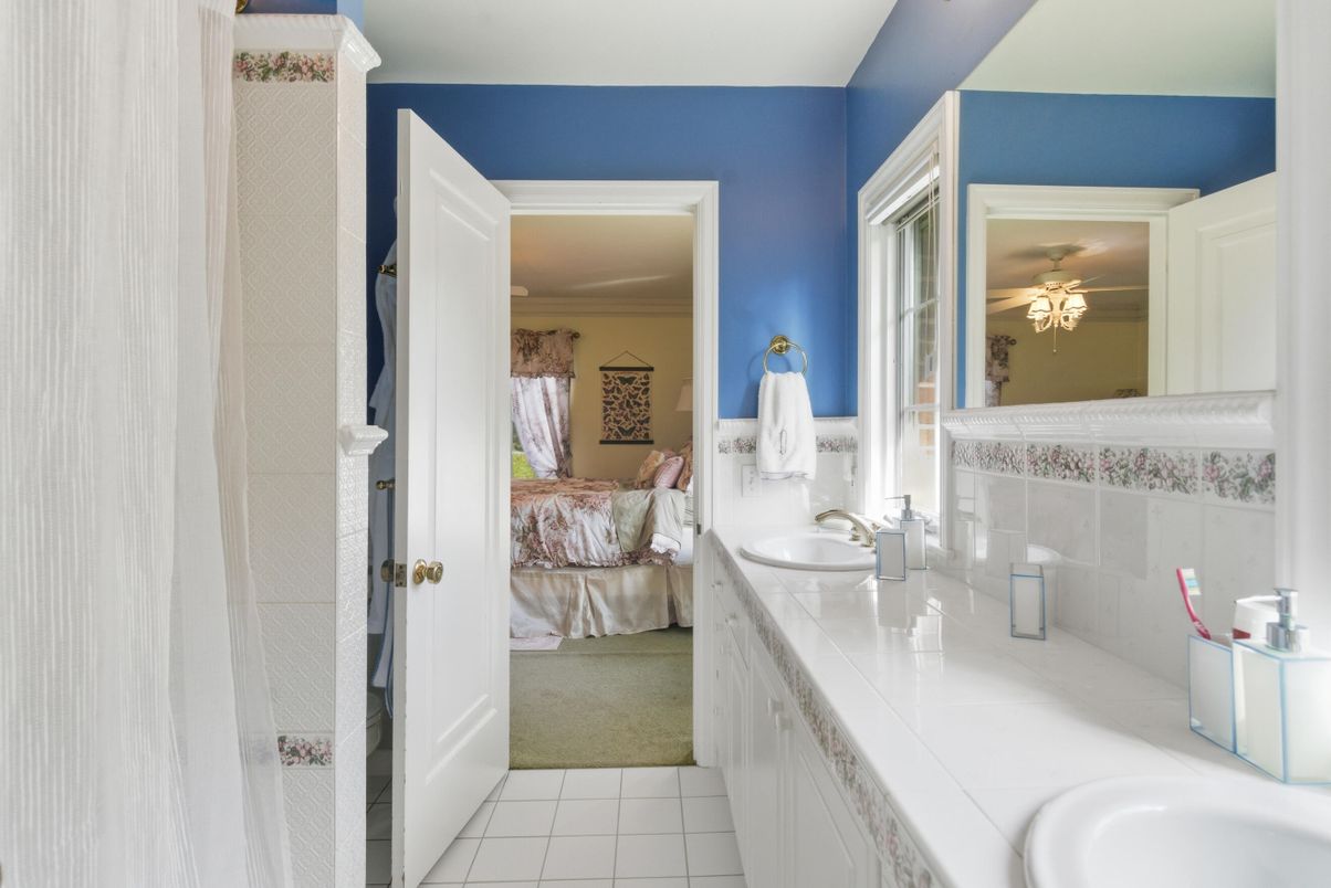 Bathroom, Bedroom, Dual Sink Vanities, Interior, Tile Countertops