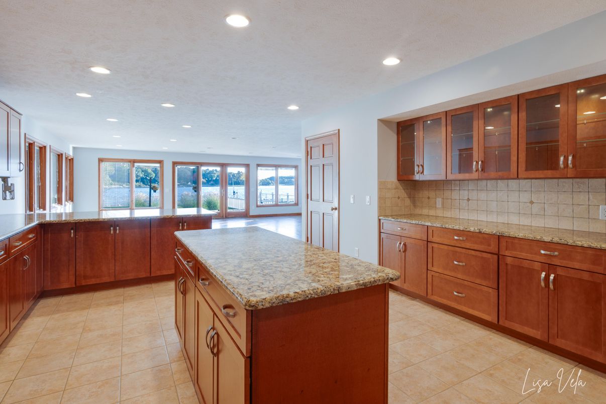 Interior, Kitchen, Recessed Lighting, Tile Countertops