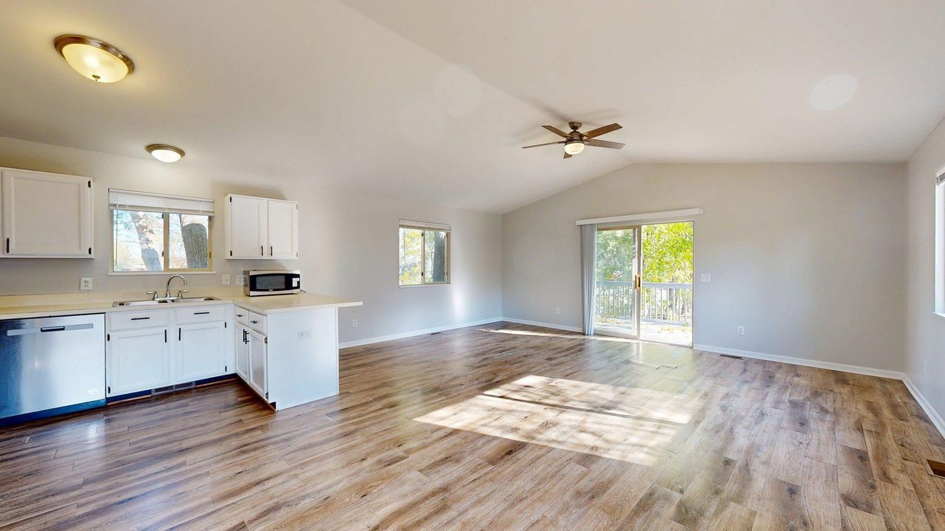 Empty room, Interior, Kitchen, Wood Texture Flooring