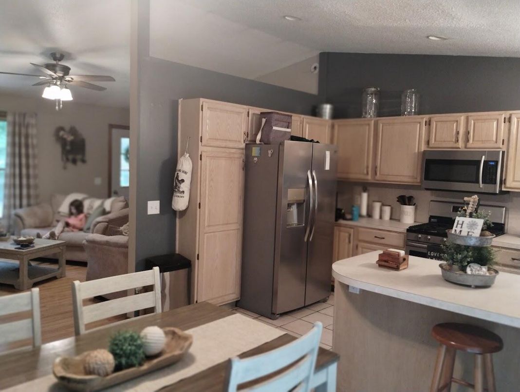 Interior, Kitchen, Living room, Recessed Lighting