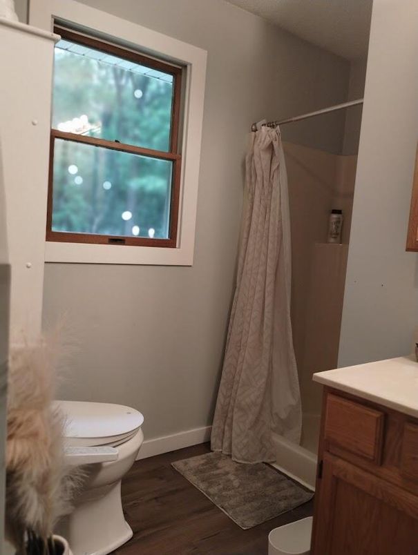 Bathroom, Interior, Wood Texture Flooring