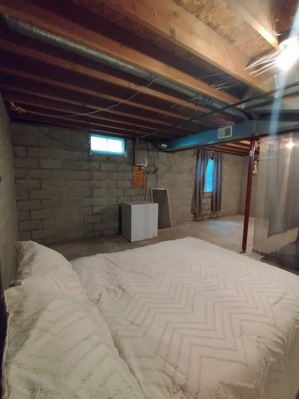 Interior, Stone Walls, Wooden Beams