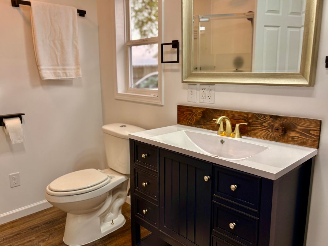 Bathroom, Interior, Wood Texture Flooring