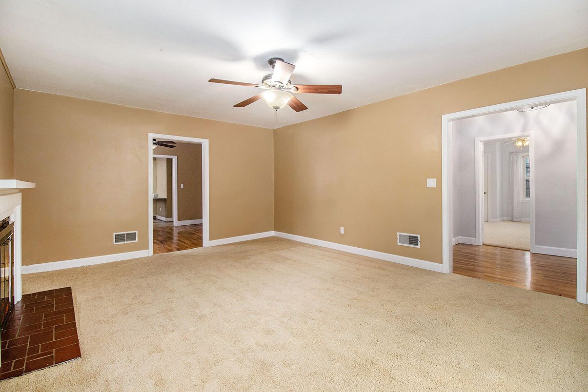 Empty room, Fireplace, Interior, Wood Texture Flooring