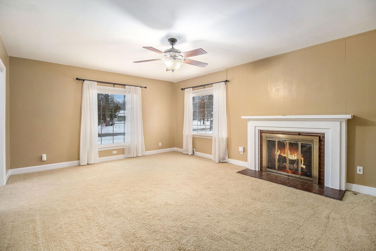 Empty room, Fireplace, Interior