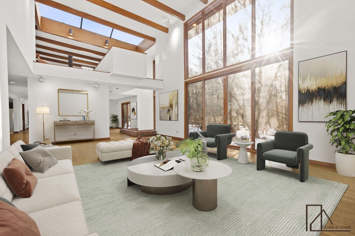 Interior, Living room, Wooden Beams, Wood Texture Flooring