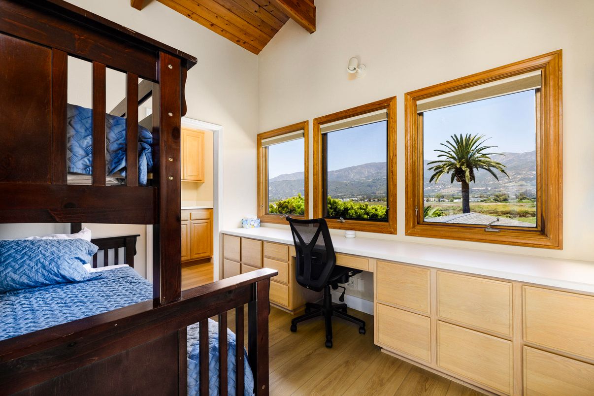 Bedroom, Home Office, Interior, Wooden Beams, Wooden Ceilings, Wood Texture Flooring