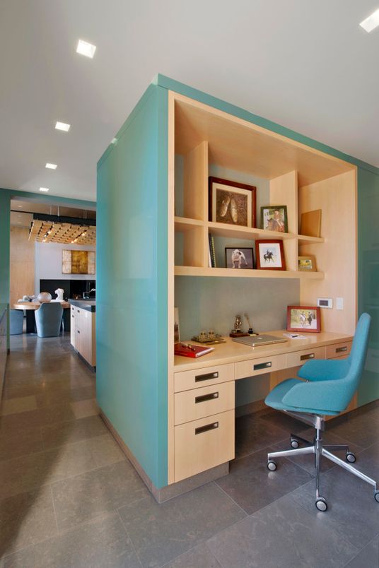 Home Office, Interior, Recessed Lighting