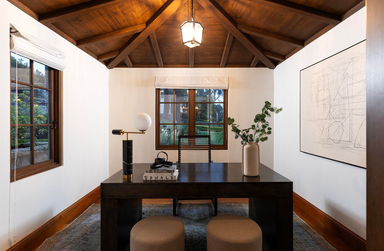 Home Office, Interior, Pendant Lights, Wooden Beams, Wooden Ceilings