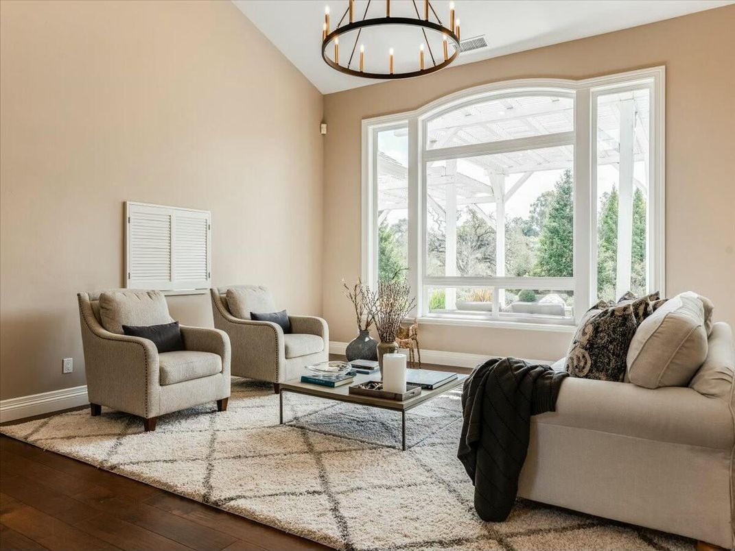 Chandelier, Interior, Living room, Wood Texture Flooring