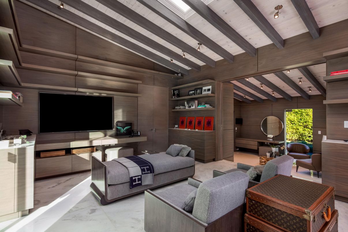 Interior, Living room, Marble, Wooden Beams, Wooden Walls