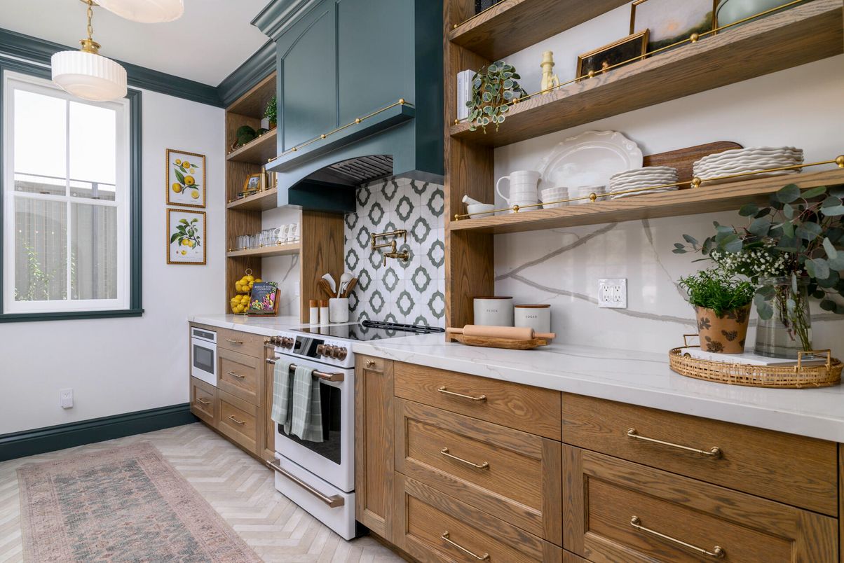 Interior, Kitchen, Pendant Lights, Stainless Steel Appliances, Wood Texture Flooring