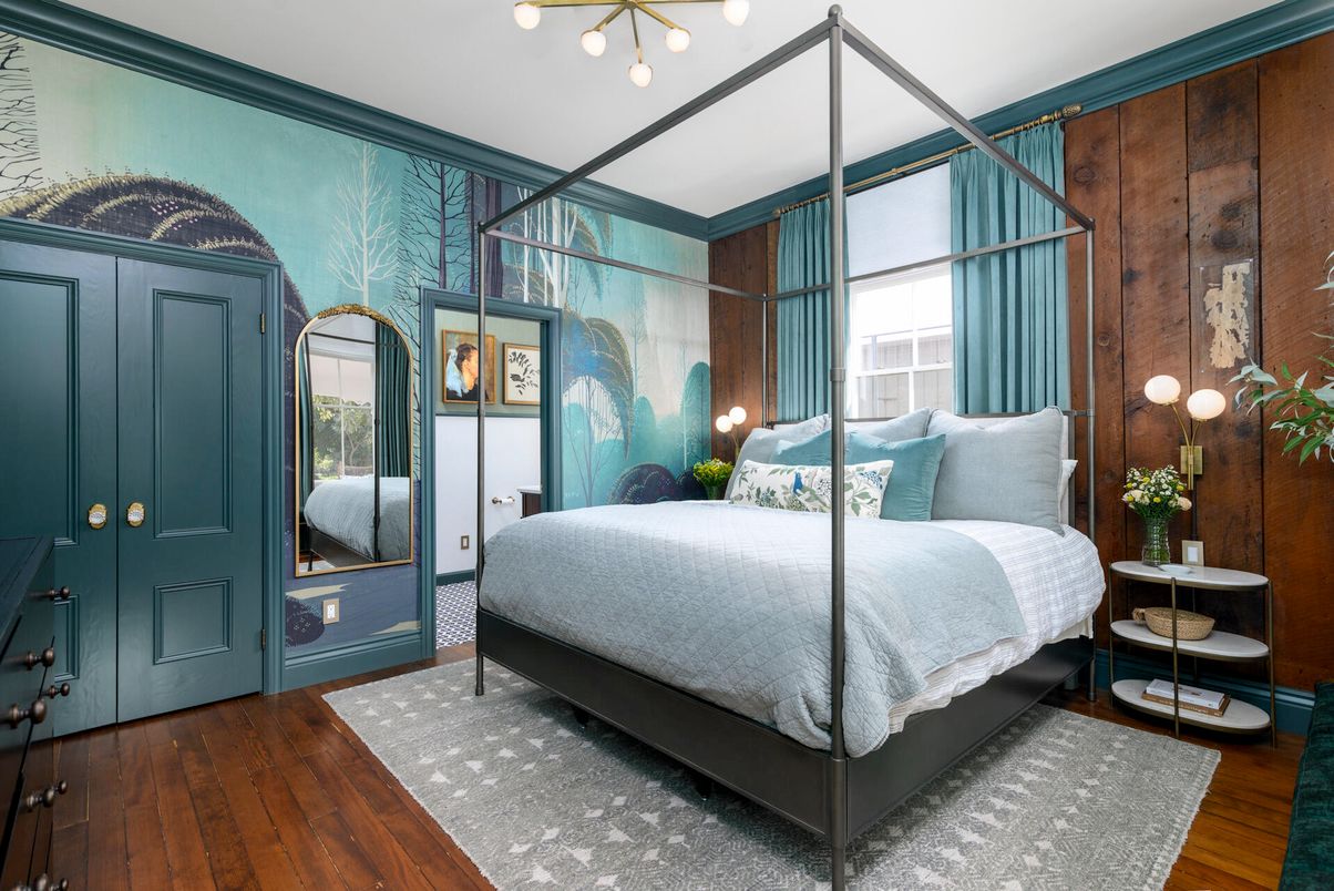 Bedroom, Interior, Wood Texture Flooring