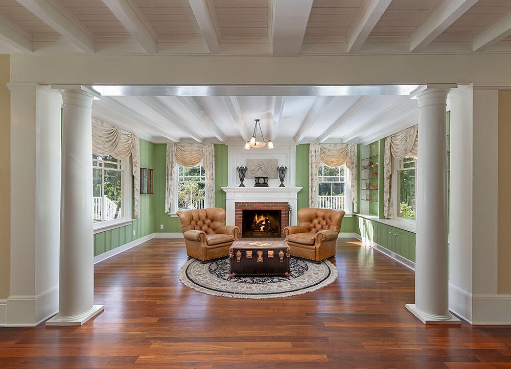 Chandelier, Fireplace, Interior, Living room, Wood Texture Flooring