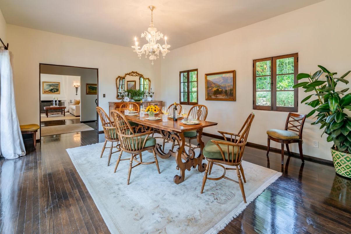 Chandelier, Dining room, Interior, Wood Texture Flooring