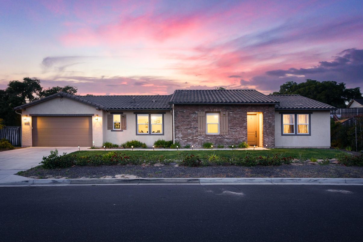 Attached, Exterior, Facade, Brick Facade, Spanish Mediterranean