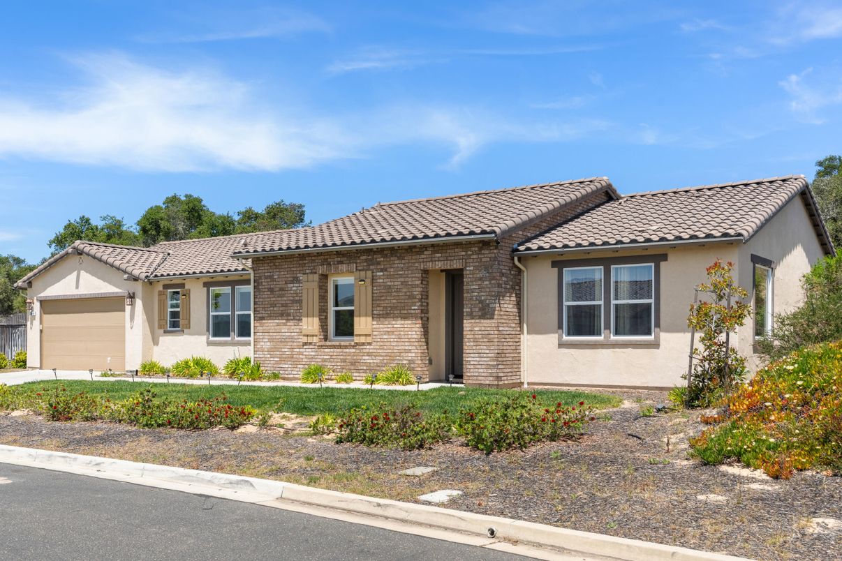 Attached, Detached Garage, Exterior, Facade, Brick Facade, Spanish Mediterranean