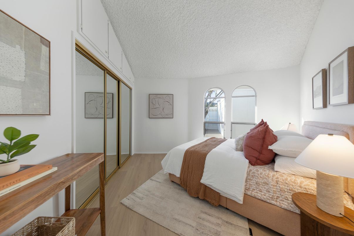 Bedroom, Interior, Wood Texture Flooring