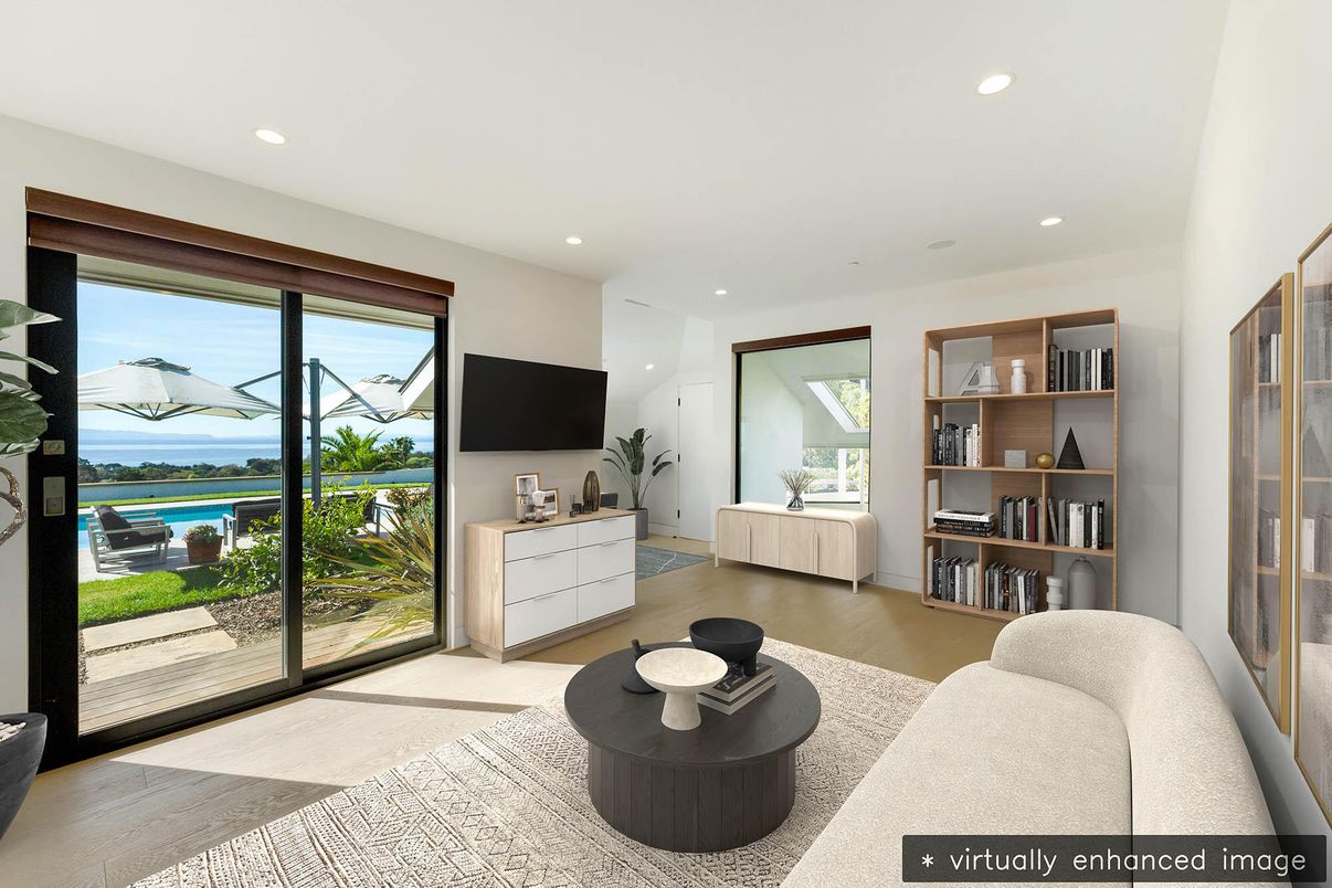 Interior, Living room, Recessed Lighting, Water, Wood Texture Flooring