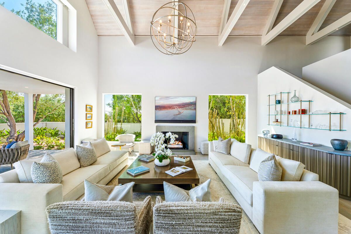 Chandelier, Fireplace, Interior, Living room, Wooden Ceilings, Wood Texture Flooring