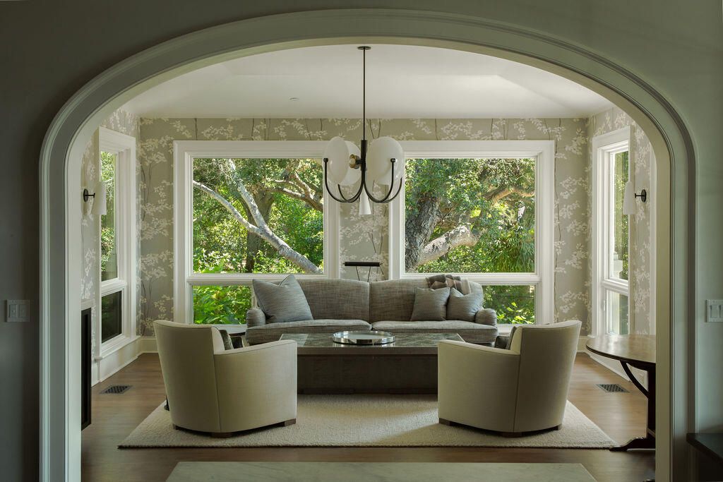 Interior, Living room, Pendant Lights, Wood Texture Flooring