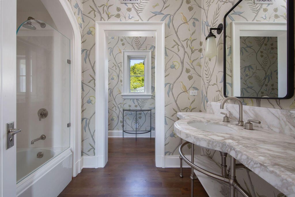 Bathroom, Interior, Wood Texture Flooring