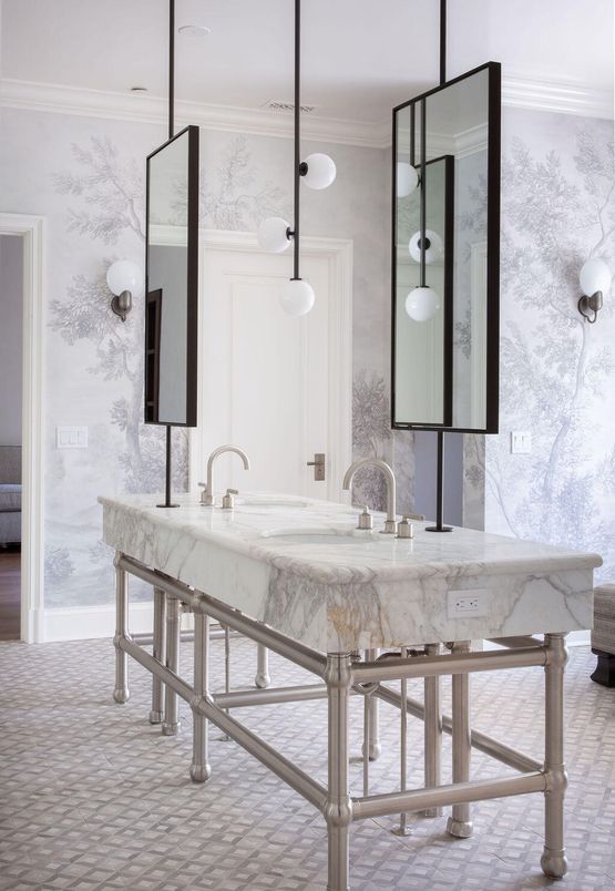 Bathroom, Interior, Pendant Lights