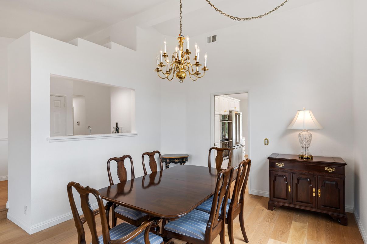 Chandelier, Dining room, Interior, Wood Texture Flooring