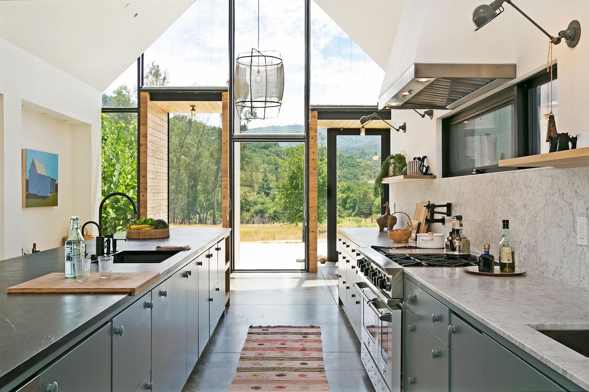 Interior, Kitchen, Pendant Lights, Stainless Steel Appliances