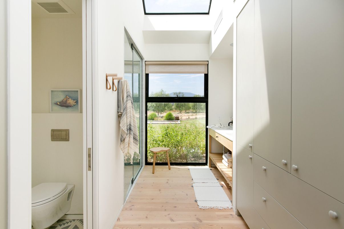 Bathroom, Interior, Wood Texture Flooring