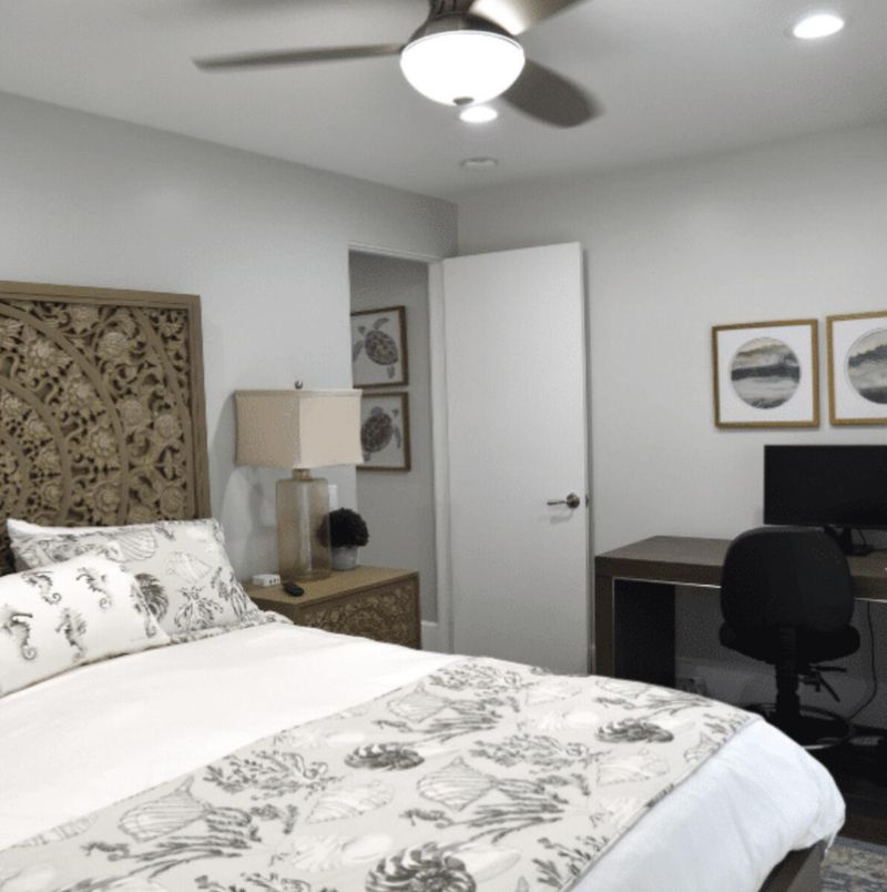 Bedroom, Interior, Recessed Lighting
