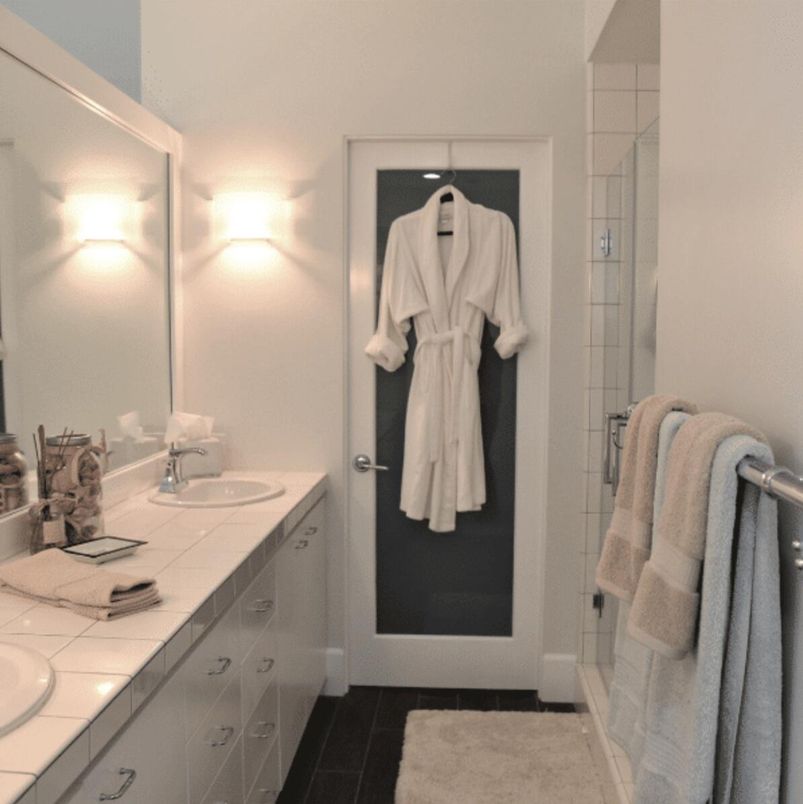 Bathroom, Dual Sink Vanities, Interior, Tile Countertops