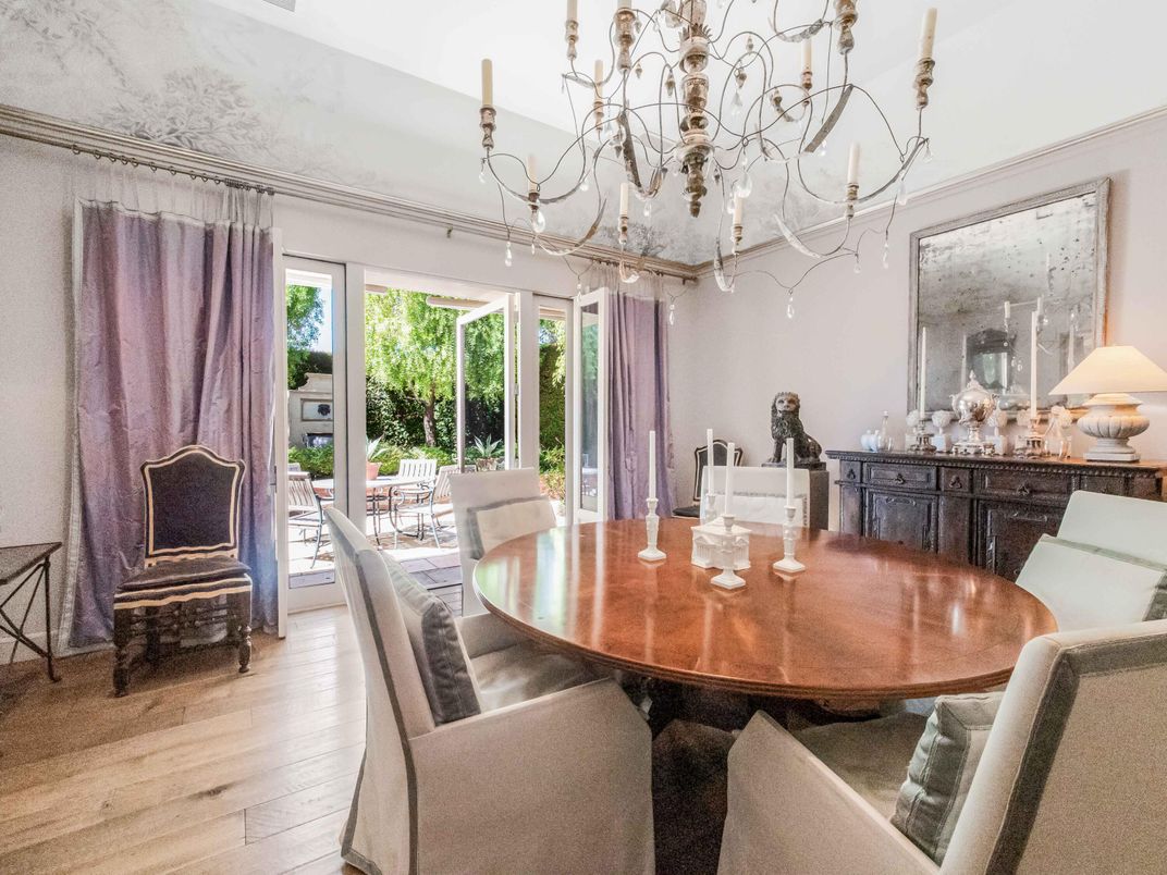 Chandelier, Dining room, Interior, Wood Texture Flooring