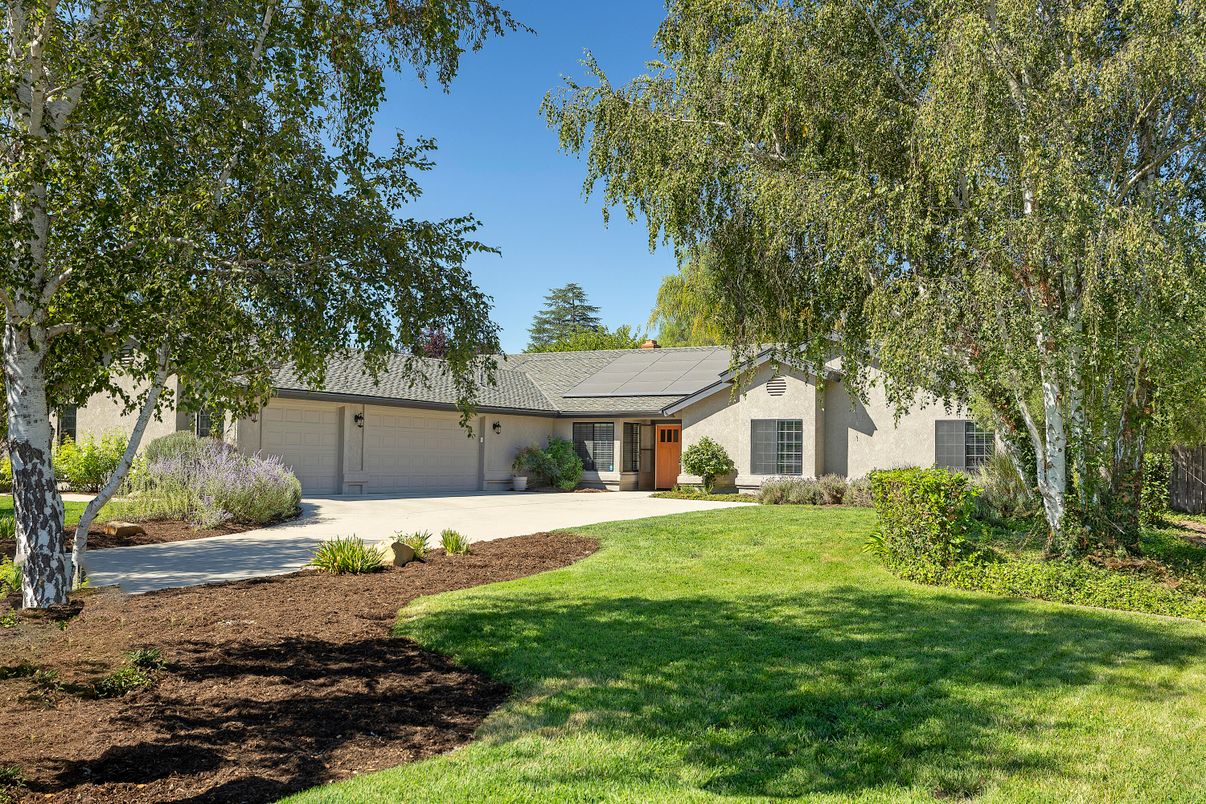 Attached, Backyard, Exterior, Facade, Solar Panels, Ranch