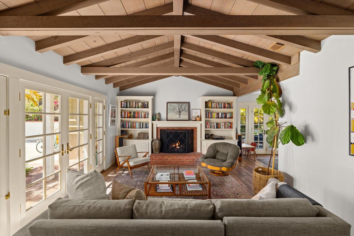 Fireplace, Interior, Living room, Wooden Beams, Wooden Ceilings, Wood Texture Flooring