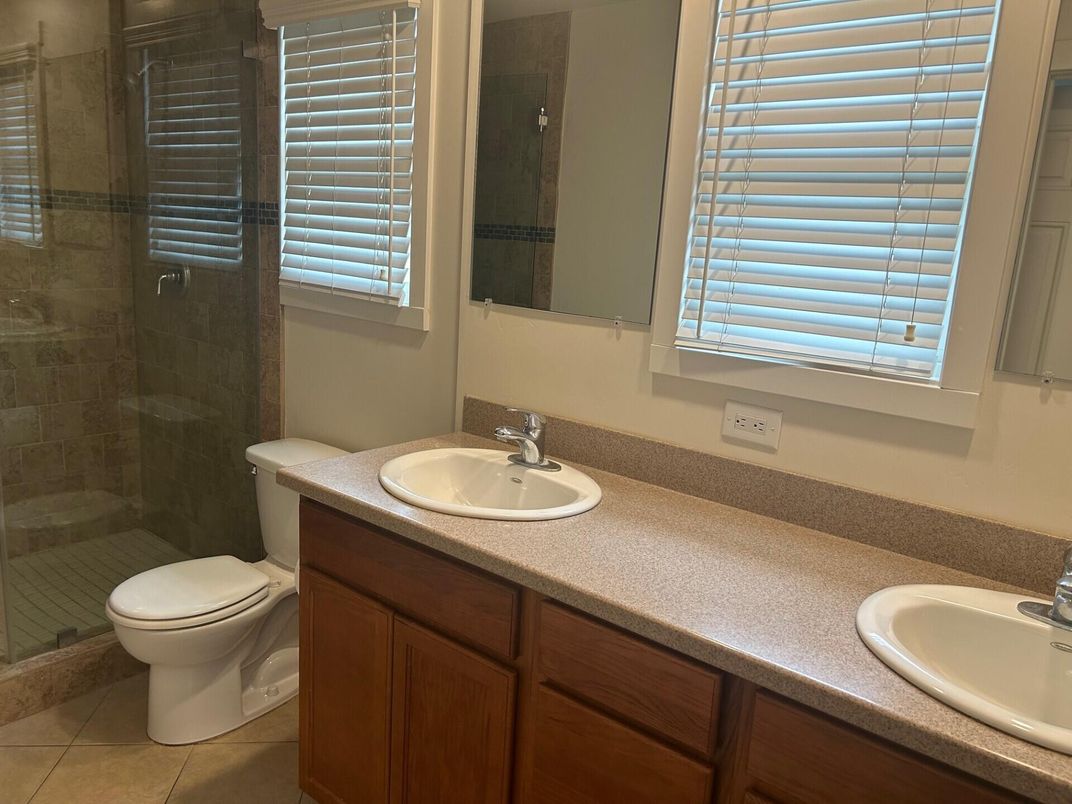 Bathroom, Dual Sink Vanities, Glass Shower, Interior