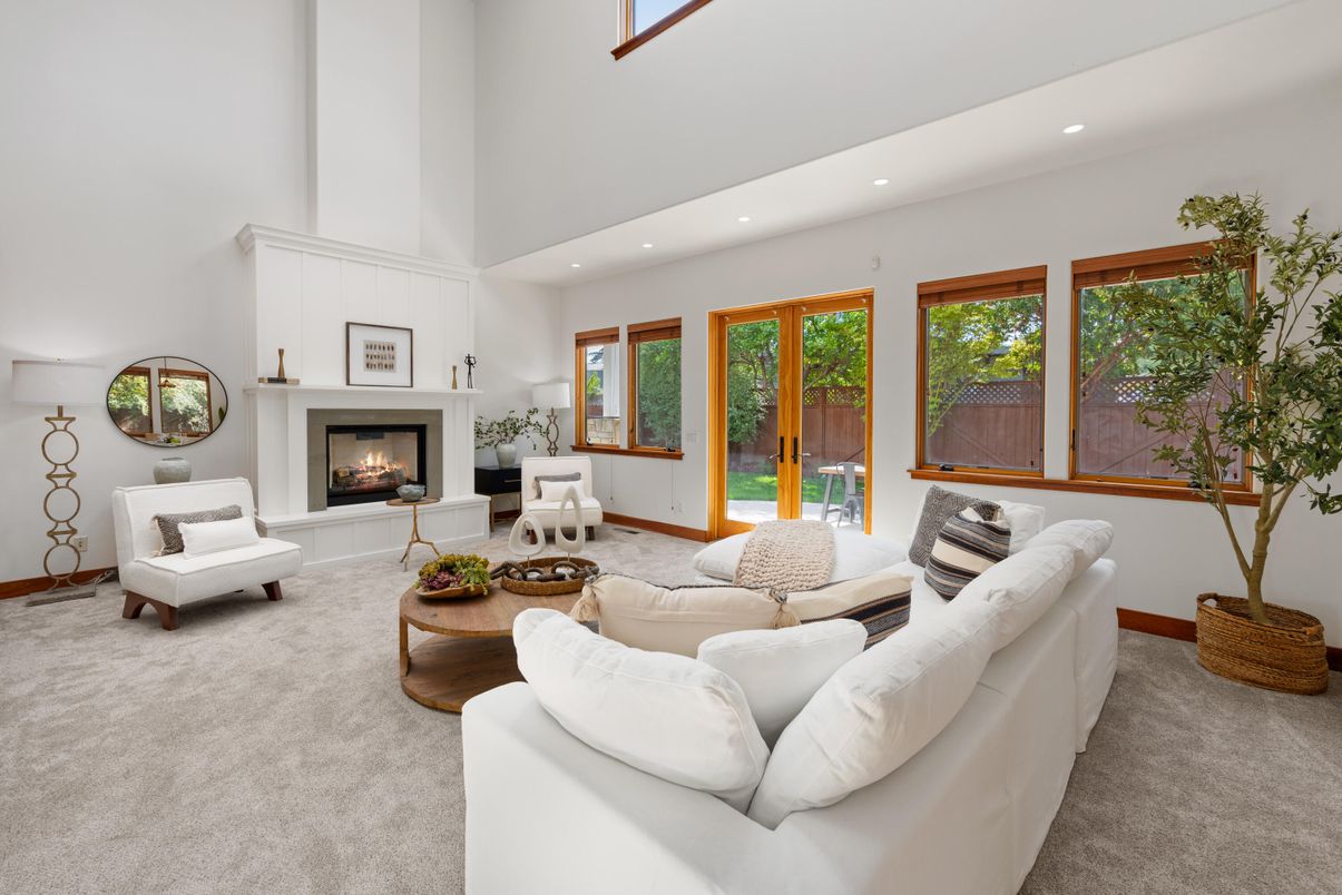 Fireplace, Interior, Living room, Recessed Lighting