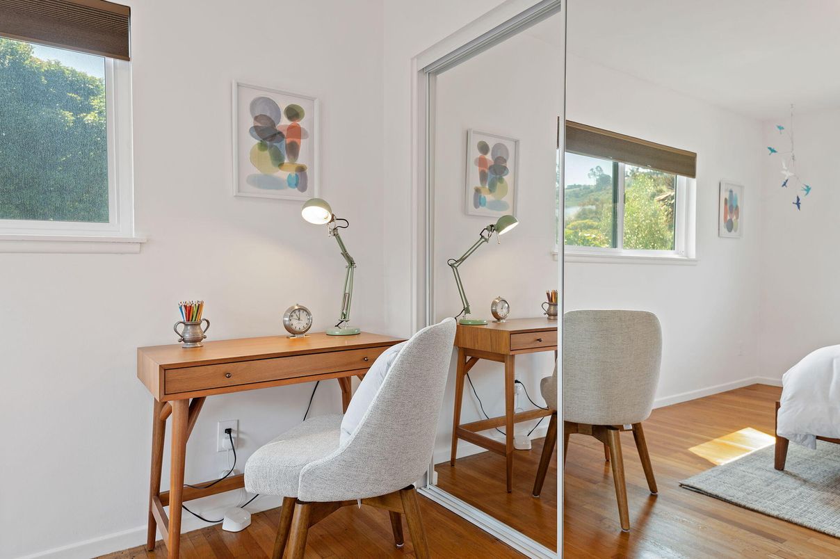 Home Office, Interior, Wood Texture Flooring