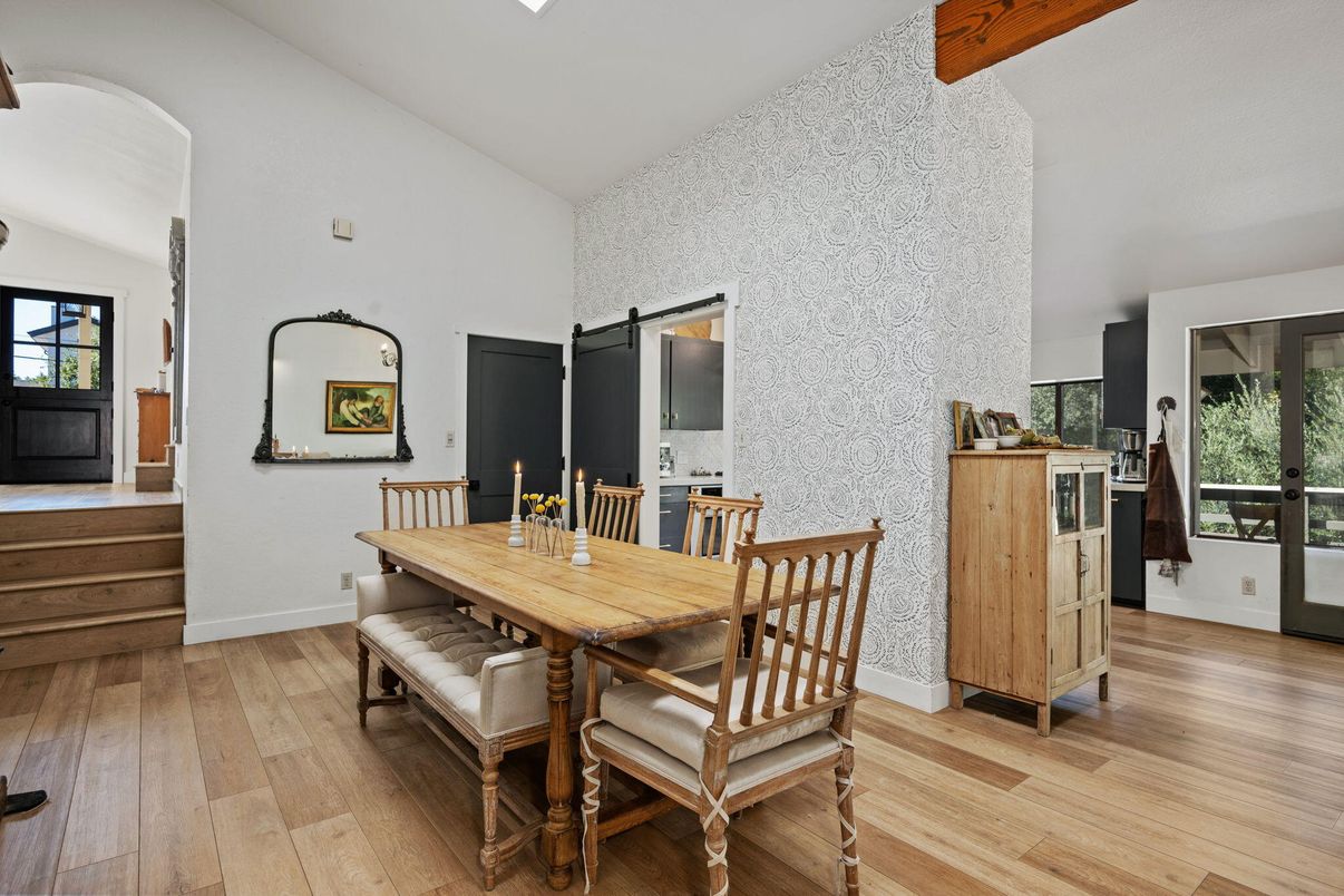 Dining room, Interior, Wood Texture Flooring