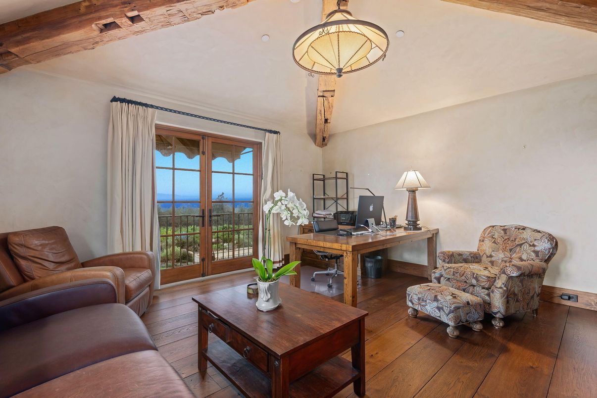 Home Office, Interior, Water, Wooden Beams, Wood Texture Flooring