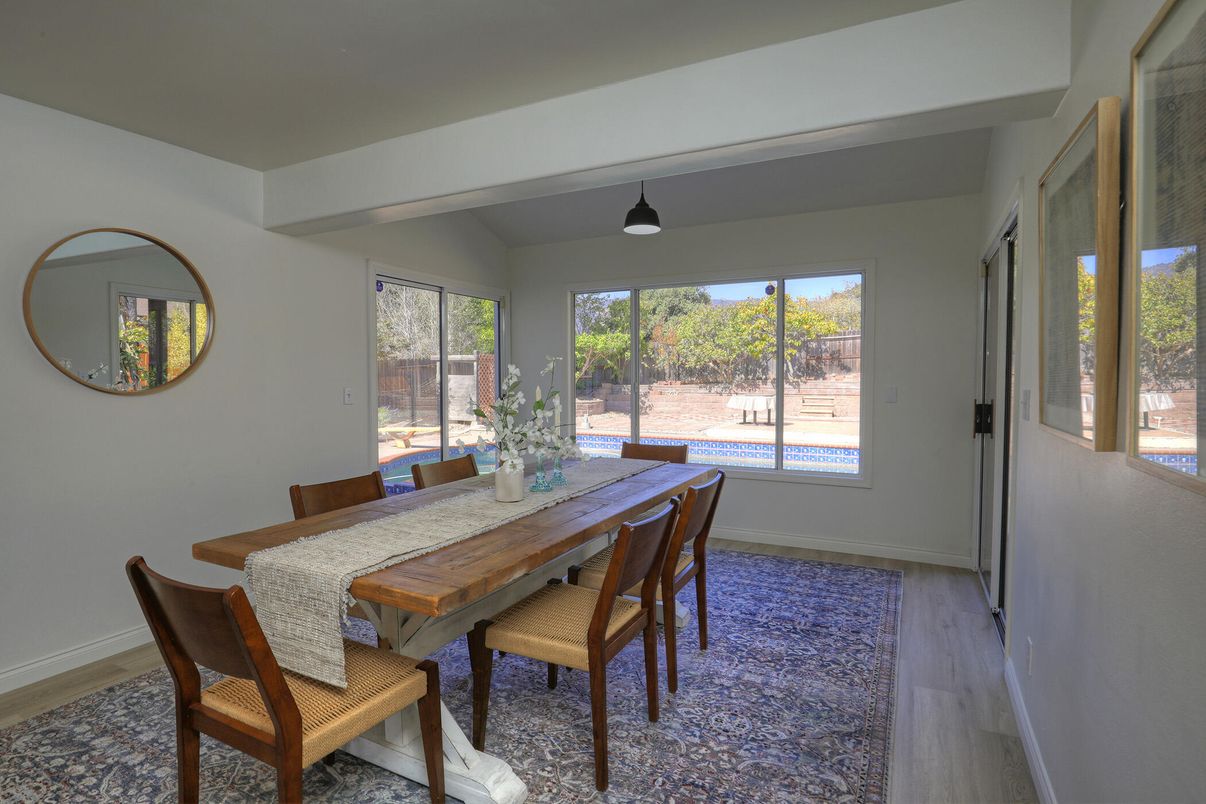 Dining room, Interior, Wood Texture Flooring