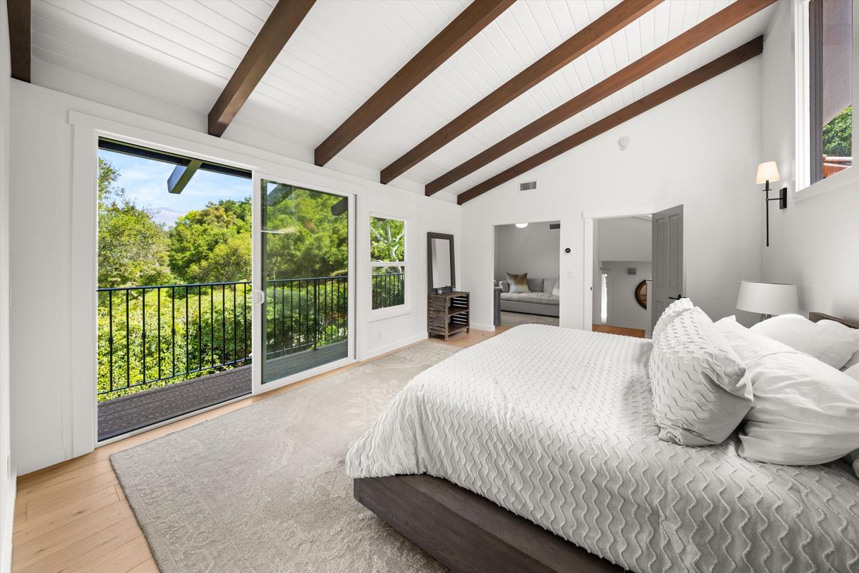 Bedroom, Interior, Wooden Beams, Wood Texture Flooring